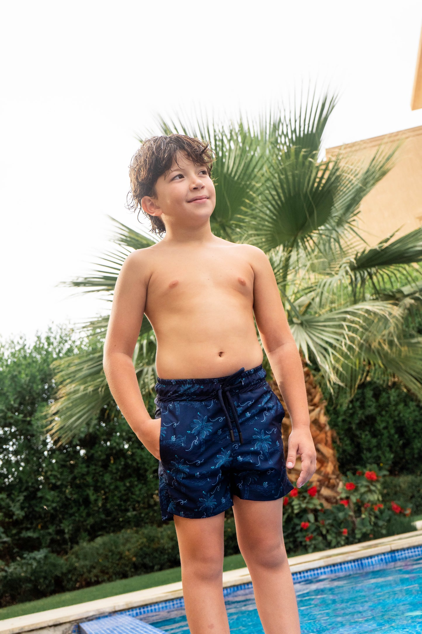 Navy Pescador Swim Shorts - Kids