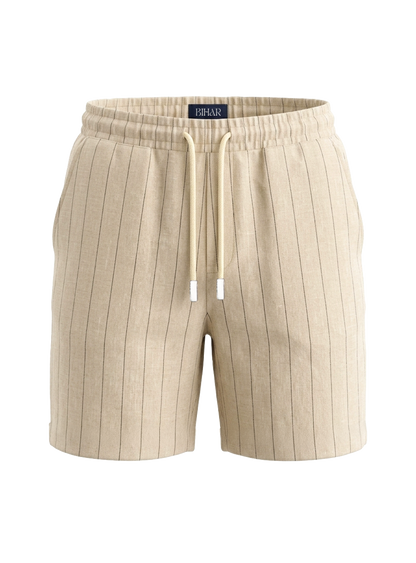 Sand Stripe Linen Shorts