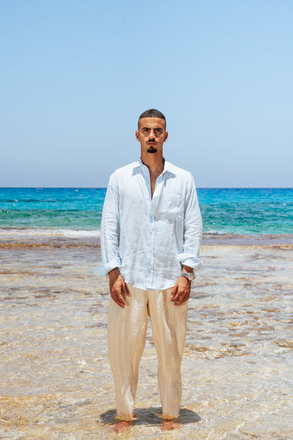 Baby Blue Linen Shirt