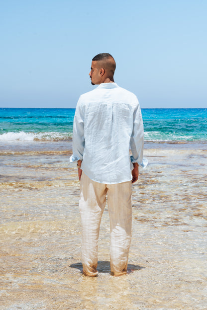 Baby Blue Linen Shirt