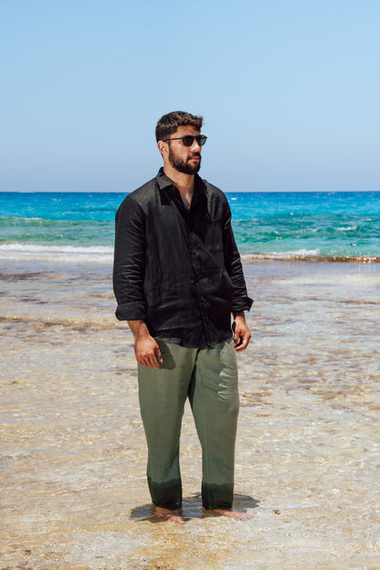 Black Linen Shirt