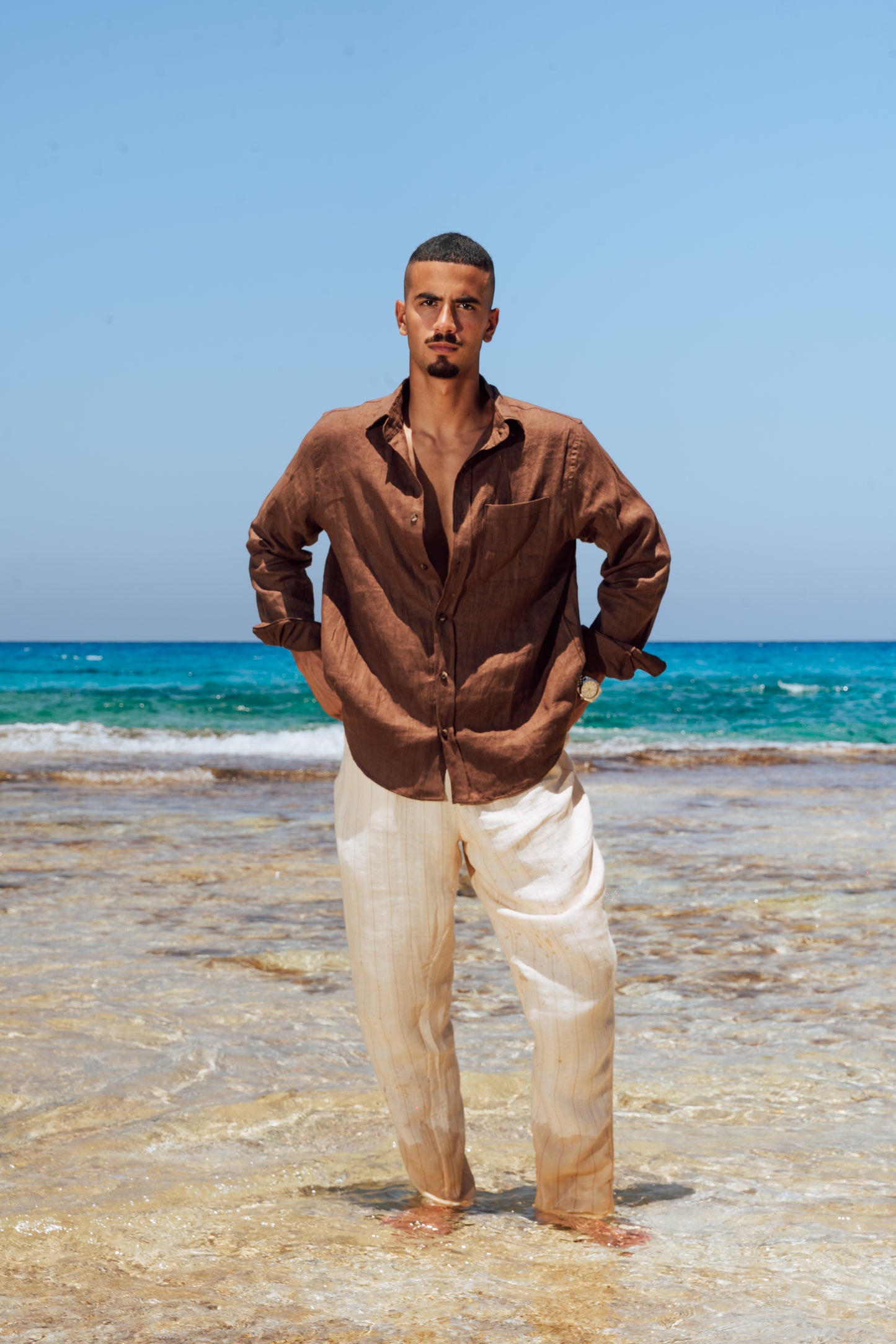 Brown Linen Shirt