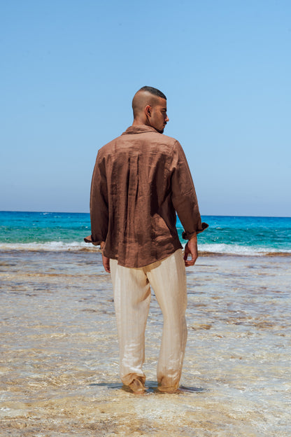 Brown Linen Shirt