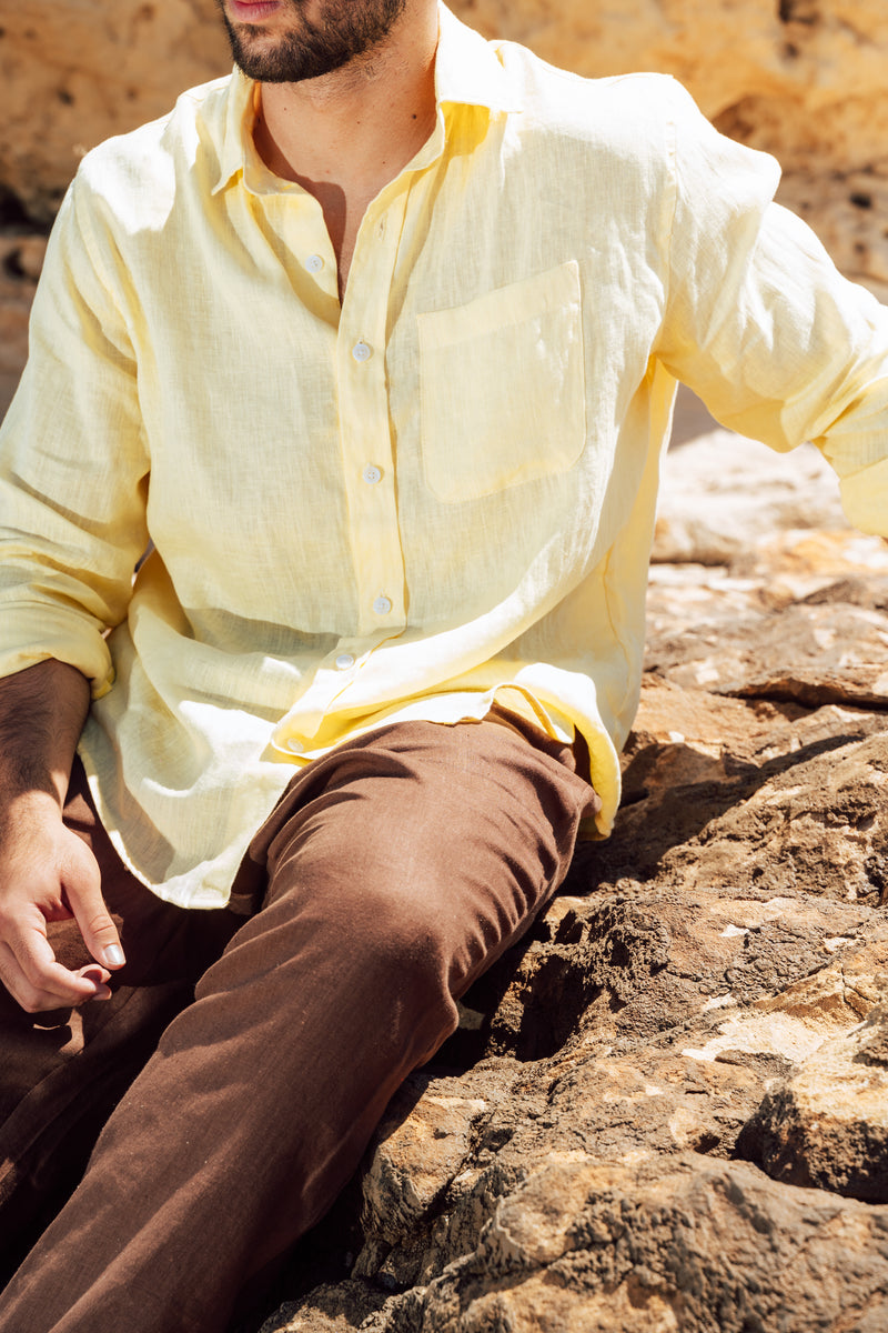 Butter Yellow Linen Shirt