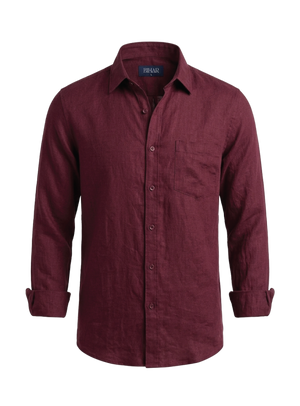 Maroon Linen Shirt