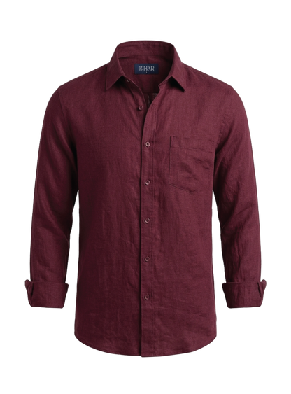 Maroon Linen Shirt