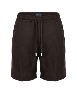 Espresso Linen Shorts