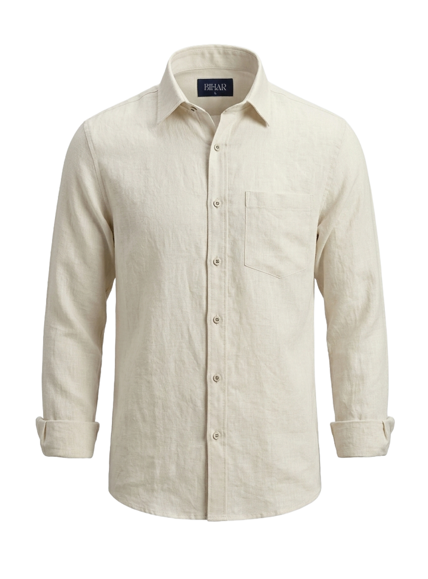 Cream Linen Shirt (Heavyweight)