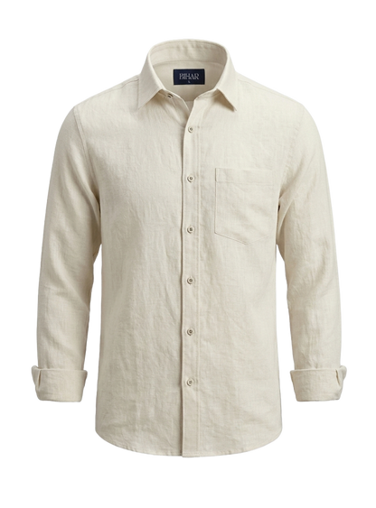 Cream Linen Shirt (Heavyweight)