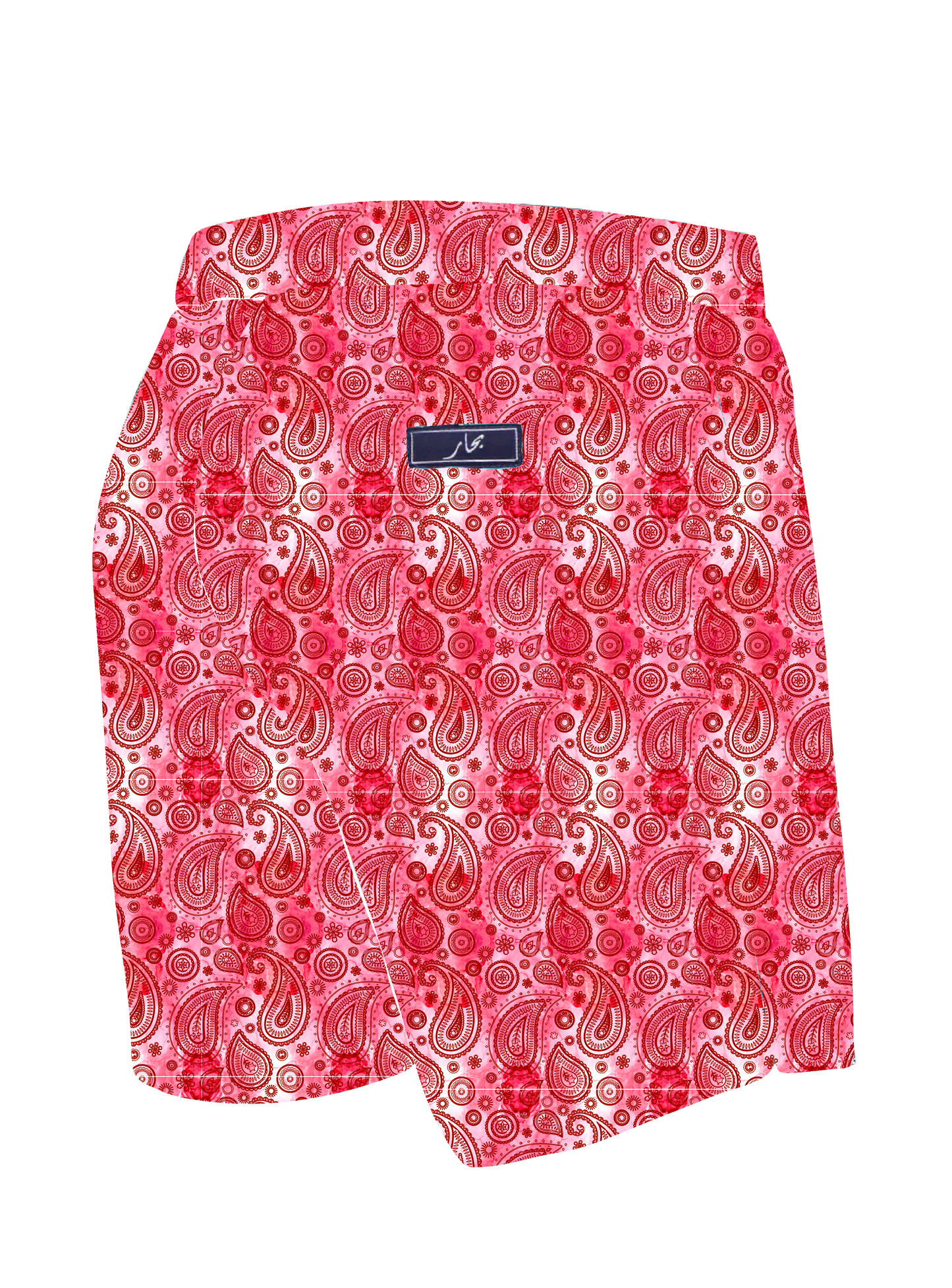 Pink Paisley Swim Shorts - Adults
