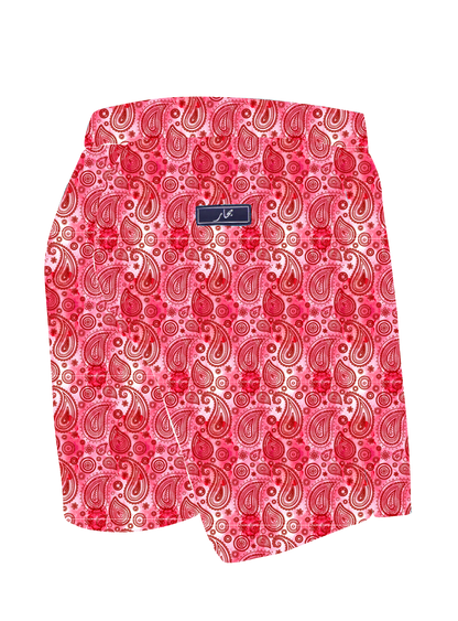 Pink Paisley Swim Shorts - Adults