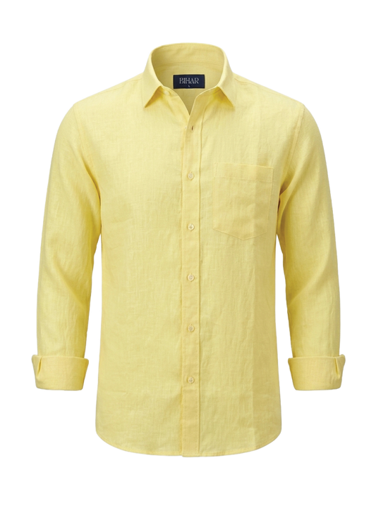 Butter Yellow Linen Shirt