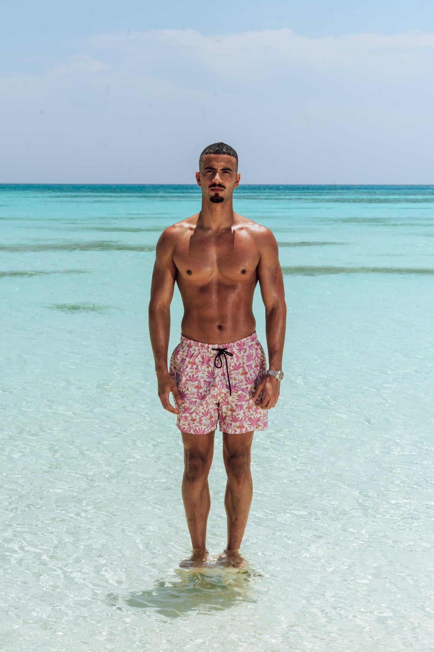 Palm Rosé Swim Shorts - Adults