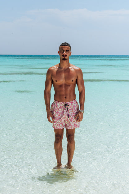Palm Rosé Swim Shorts - Adults