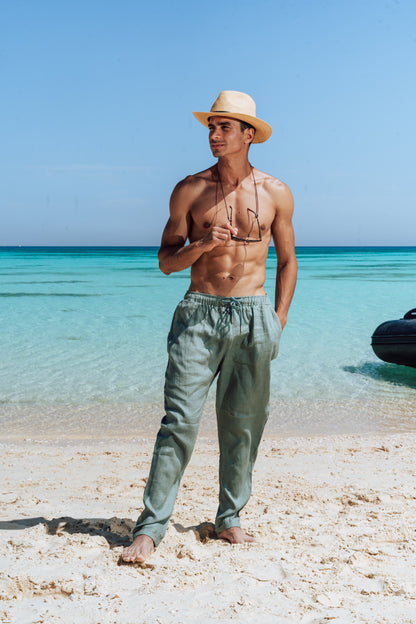 Sage Linen Trousers