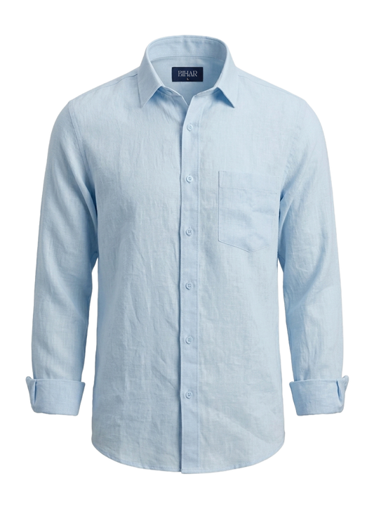 Baby Blue Linen Shirt