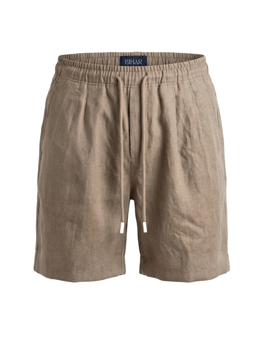 Tan Linen Shorts