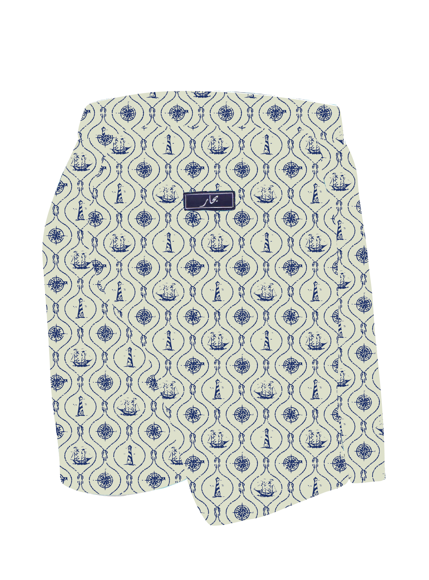 Monochrome Boats Swim Shorts - Adults