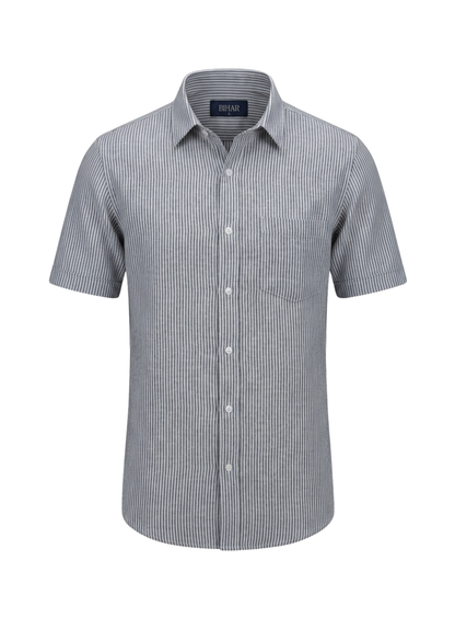 Sailor Stripe Short Sleeve Linen Shirt