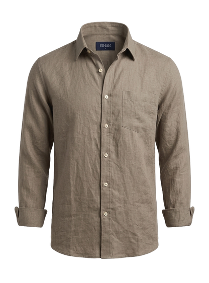 Tan Linen Shirt